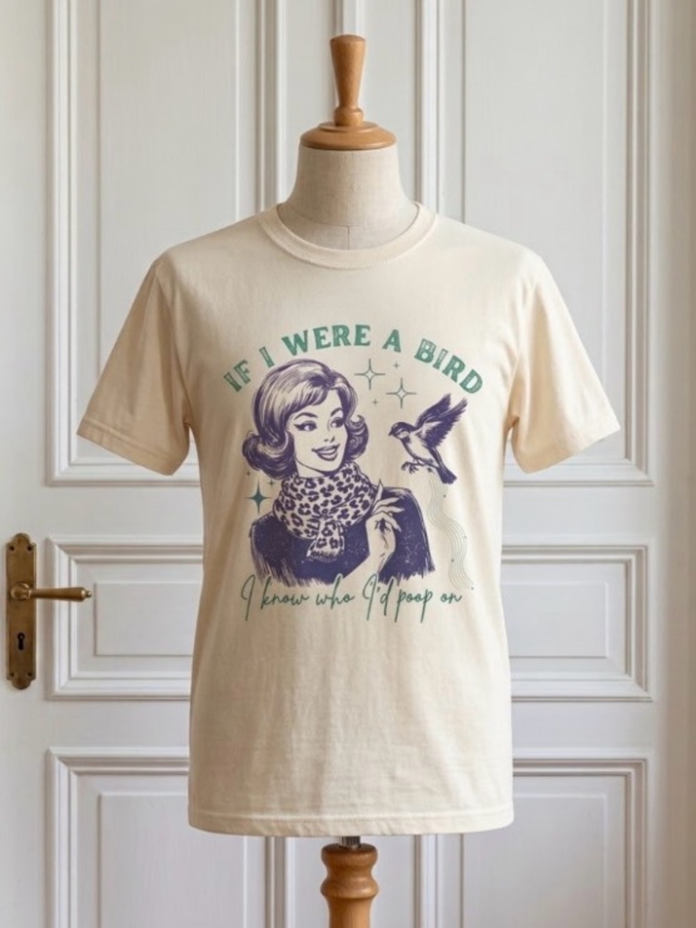 If I Were A Bird Funny Graphic Tee, Retro Humor T-Shirt